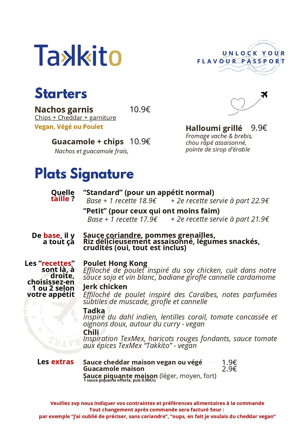 Menu Takkito