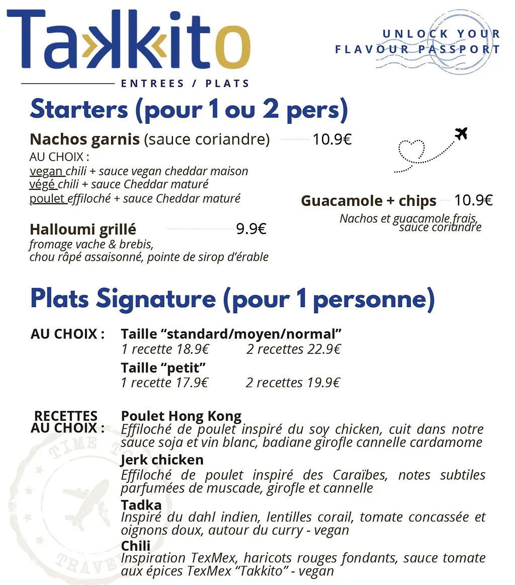 Menu Takkito